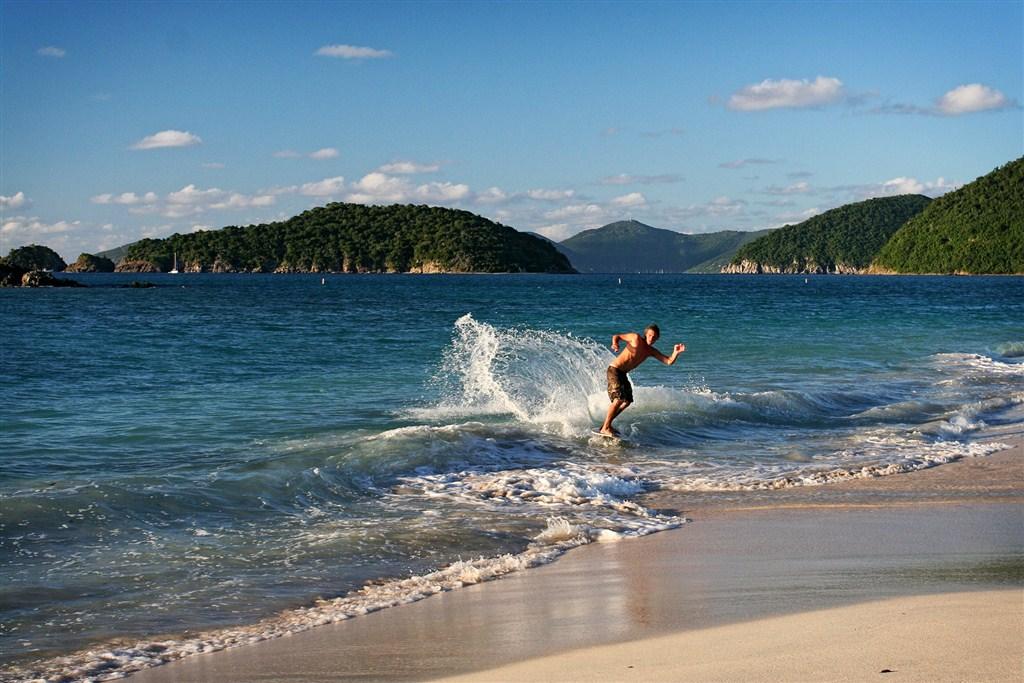 Cinnamon Bay Skimboarder