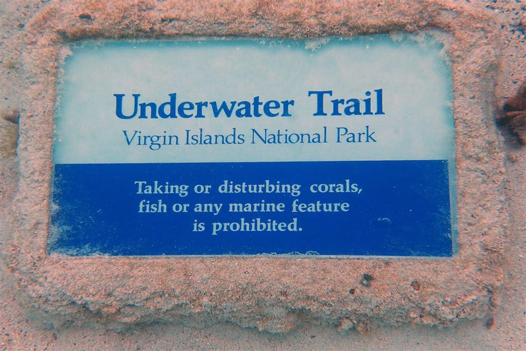 Coral Reef Underwater Park Snorkeling Trail In Trunk Bay