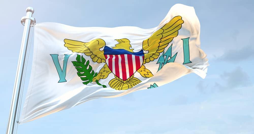 USVI language and flag