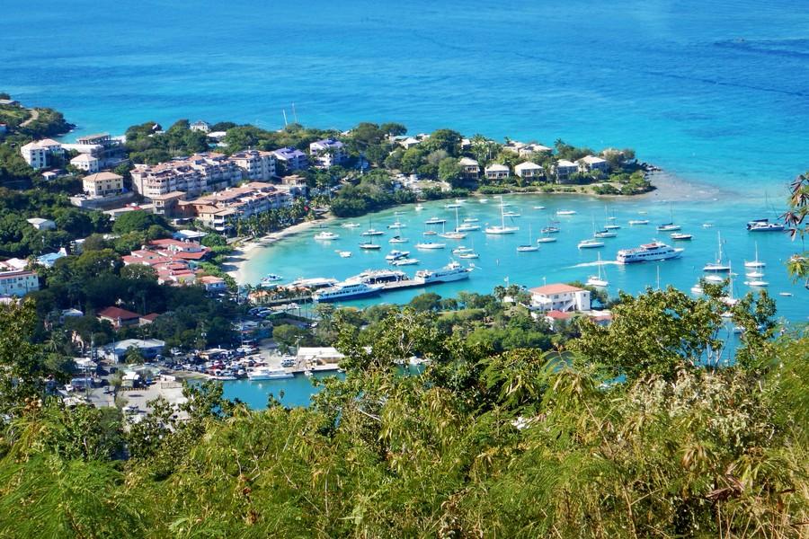 Cruz bay from caneel hill