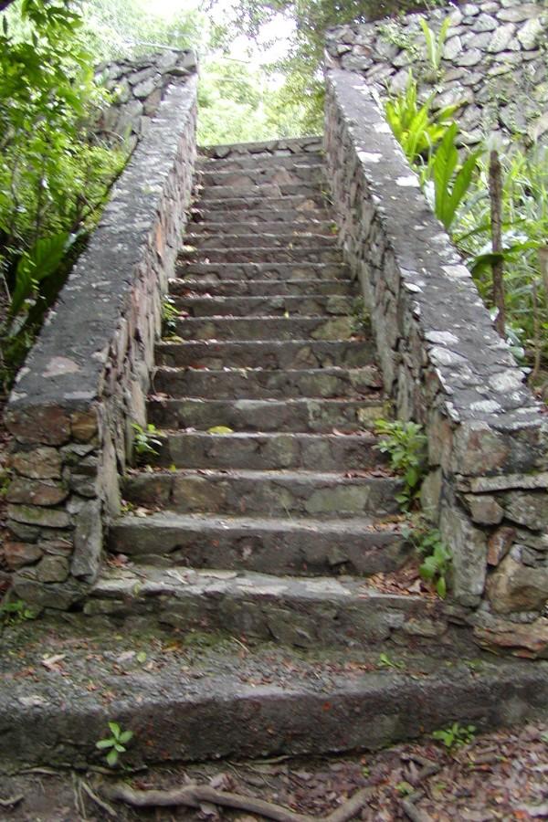 reef bay hike stairs