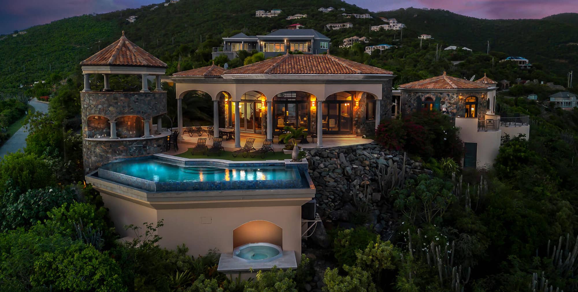 Kaleidoscope Villa view from drone