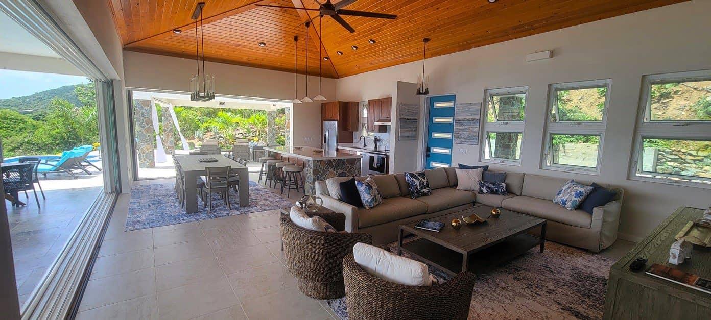 Long Bay Beach Villa living room
