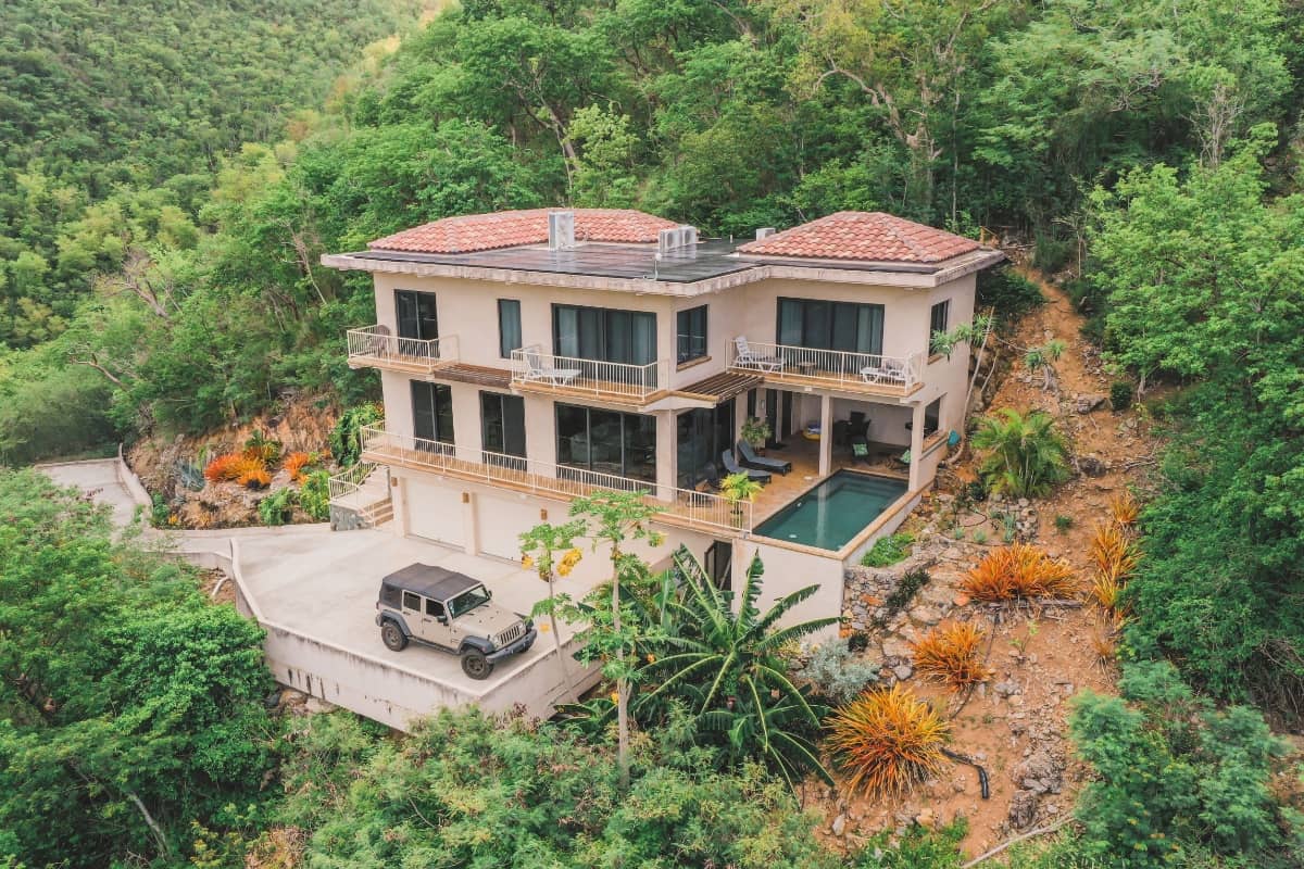 Villa Hermosa drone view