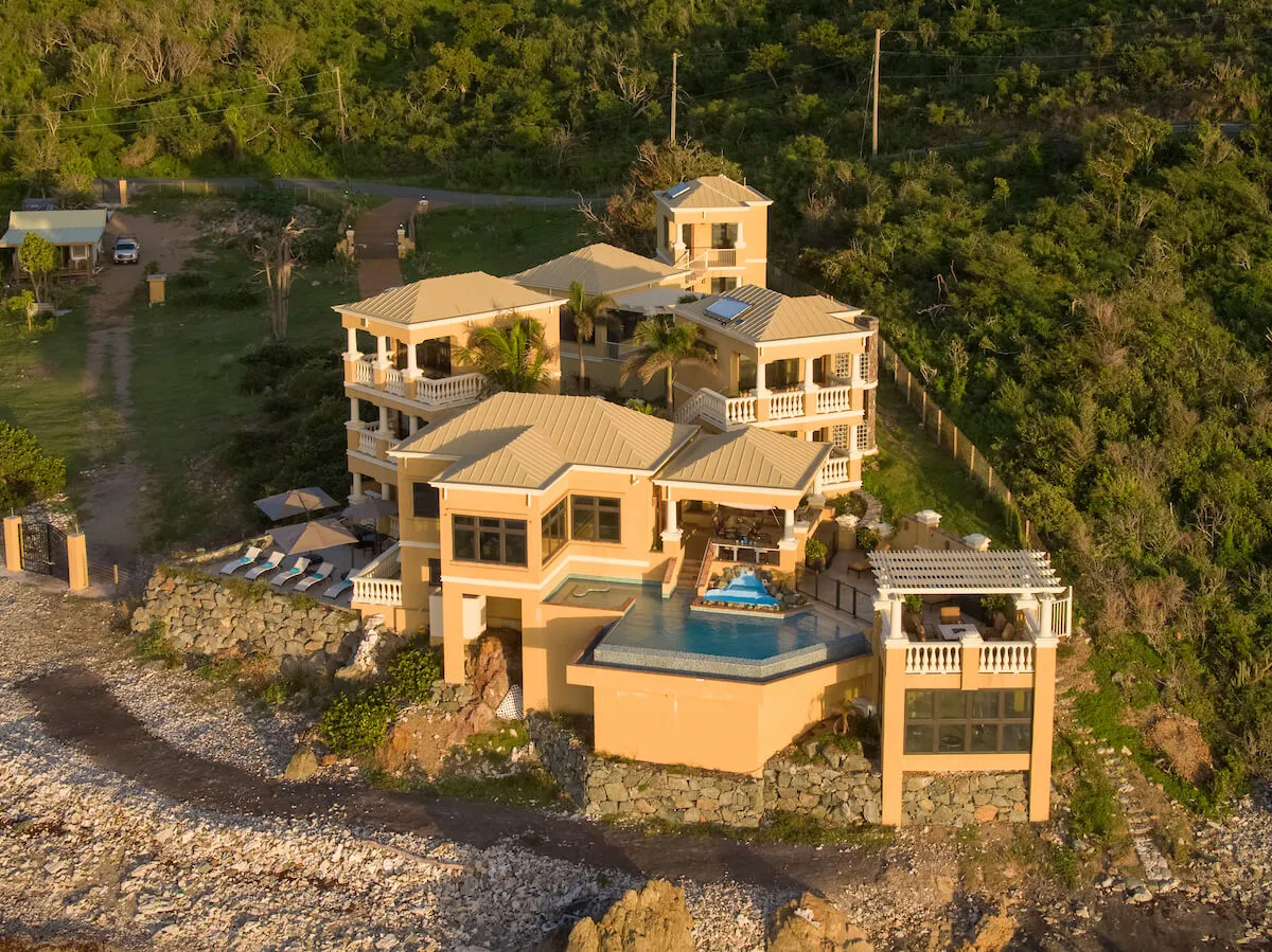 Villa Luna Blu aerial view